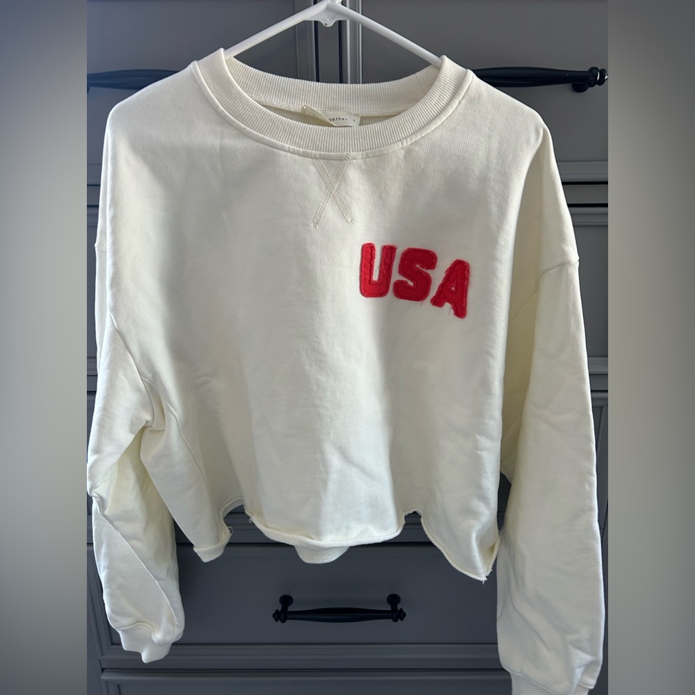 USA Cropped Sweathirt